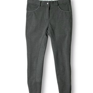HR Farm Women’s Breeches Full Seat Silicone Grip Horse Gray Pants Size 34